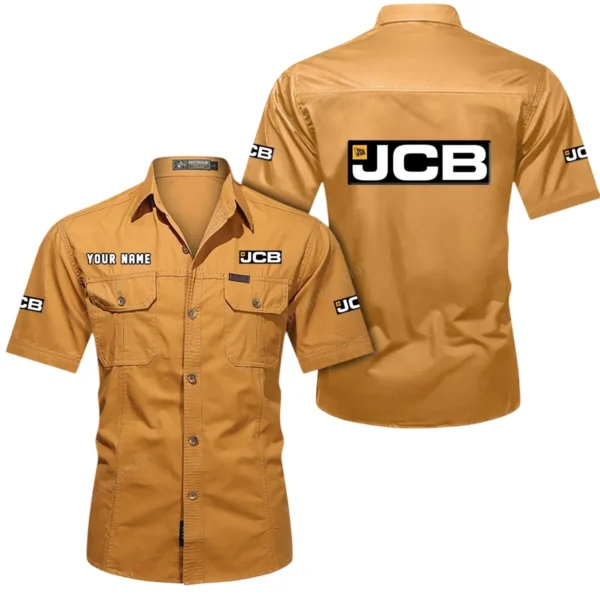 Heavy Construction Equipment Exclusive Logo Short Sleeved Shirt, Gift For Heavy Construction Equipment Enthusiasts CAR444 - Turmeric