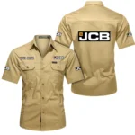 Building Site Machine Exclusive Logo Short Sleeved Shirt, Gift For Building Site Machine Enthusiasts CAR444 - Khaki