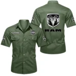 Pickup Truck Exclusive Logo Short Sleeved Shirt, Gift For Pickup Truck Enthusiasts CAR444 - Army Green
