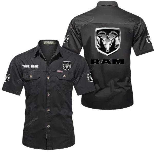 Heavy-Duty Truck Exclusive Logo Short Sleeved Shirt, Gift For Heavy-Duty Truck Enthusiasts CAR444 - Black