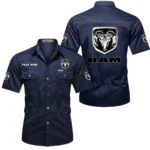 Full-Size Pickup Exclusive Logo Short Sleeved Shirt, Gift For Full-Size Pickup Lovers CAR444 - Dark Blue