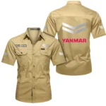 Tillage Tractor Exclusive Logo Short Sleeved Shirt, Gift For Tillage Tractor Enthusiasts CAR444 - Khaki