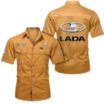 Everyday Car Exclusive Logo Short Sleeved Shirt, Gift For Everyday Car Enthusiasts CAR444 - Turmeric