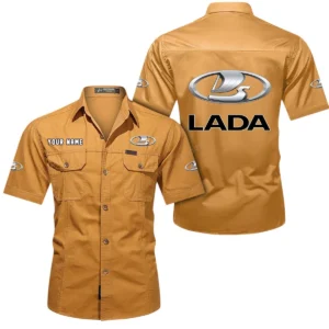 Everyday Car Exclusive Logo Short Sleeved Shirt, Gift For Everyday Car Enthusiasts CAR444 - Turmeric