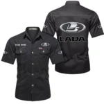 Compact Car Exclusive Logo Short Sleeved Shirt, Gift For Compact Car Lovers CAR444 - Black