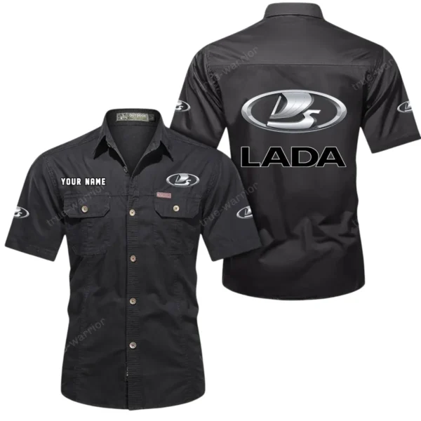 Compact Car Exclusive Logo Short Sleeved Shirt, Gift For Compact Car Lovers CAR444 - Black