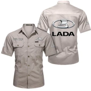Urban Vehicle Exclusive Logo Short Sleeved Shirt, Gift For Urban Vehicle Enthusiasts CAR444 - Beige