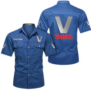 Heavy-Duty Field Tractor Exclusive Logo Short Sleeved Shirt, Gift For Heavy-Duty Field Tractor Lovers CAR444 - Cowboy Blue