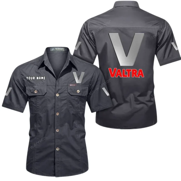 Precision Farming Tractor Exclusive Logo Short Sleeved Shirt, Gift For Precision Farming Tractor Lovers CAR444 - Gray