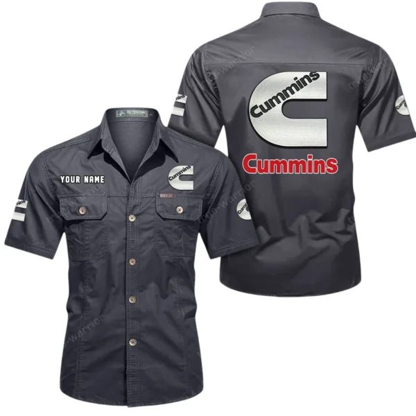 PowerPlus Motors Exclusive Logo Short Sleeved Shirt, Gift For PowerPlus Motors Enthusiasts CAR444 - Gray