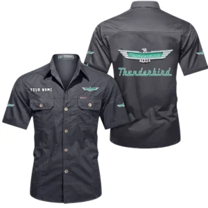 American Classic Exclusive Logo Short Sleeved Shirt, Gift For American Classic Enthusiasts CAR444 - Gray