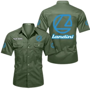 Compact Farm Tractor Exclusive Logo Short Sleeved Shirt, Gift For Compact Farm Tractor Lovers CAR444 - Army Green
