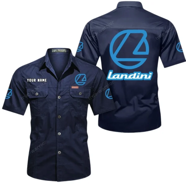Crop Cultivation Tractor Exclusive Logo Short Sleeved Shirt, Gift For Crop Cultivation Tractor Lovers CAR444 - Dark Blue