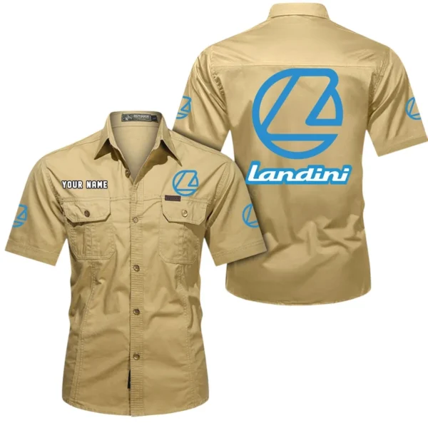 Countryside Tractor Exclusive Logo Short Sleeved Shirt, Gift For Countryside Tractor Enthusiasts CAR444 - Khaki