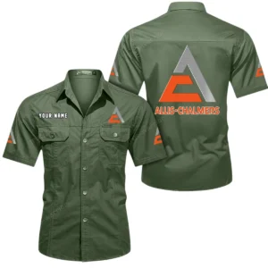 Farm Tractor Exclusive Logo Short Sleeved Shirt, Gift For Farm Tractor Enthusiasts CAR444 - Army Green