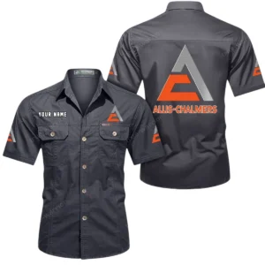 Heavy Farm Tractor Exclusive Logo Short Sleeved Shirt, Gift For Heavy Farm Tractor Lovers CAR444 - Gray