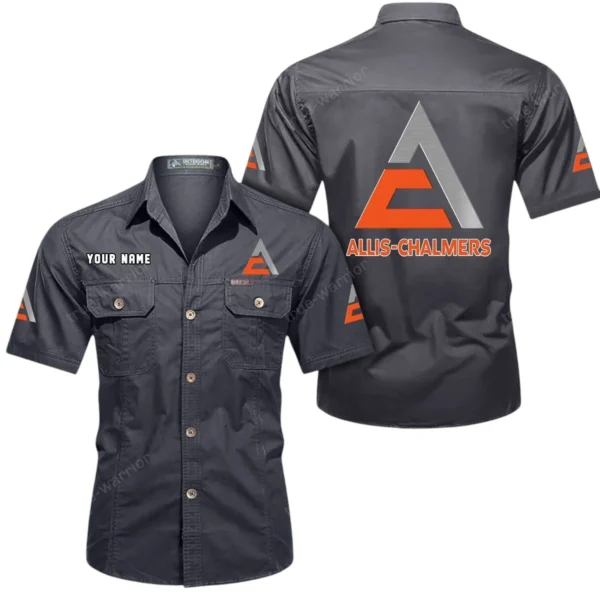 Heavy Farm Tractor Exclusive Logo Short Sleeved Shirt, Gift For Heavy Farm Tractor Lovers CAR444 - Gray