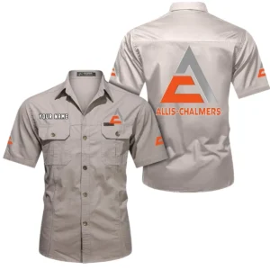 Agricultural Machine Exclusive Logo Short Sleeved Shirt, Gift For Agricultural Machine Lovers CAR444 - Beige