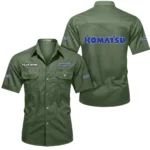 Earth Mover Exclusive Logo Short Sleeved Shirt, Gift For Earth Mover Lovers CAR444 - Army Green