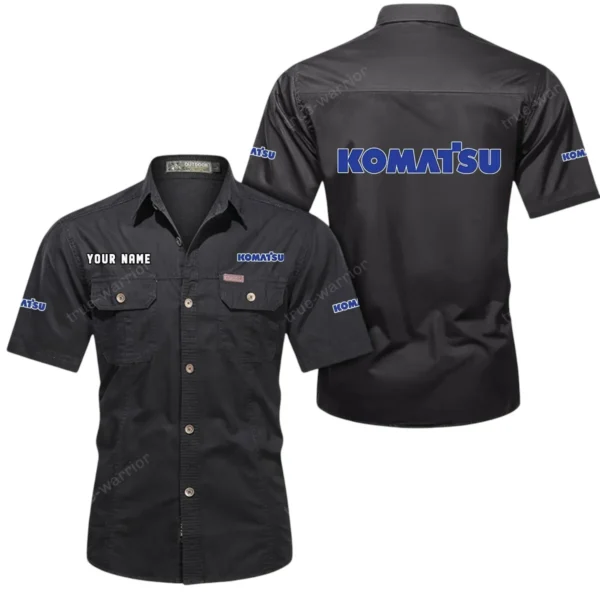 Heavy Duty Machine Exclusive Logo Short Sleeved Shirt, Gift For Heavy Duty Machine Lovers CAR444 - Black