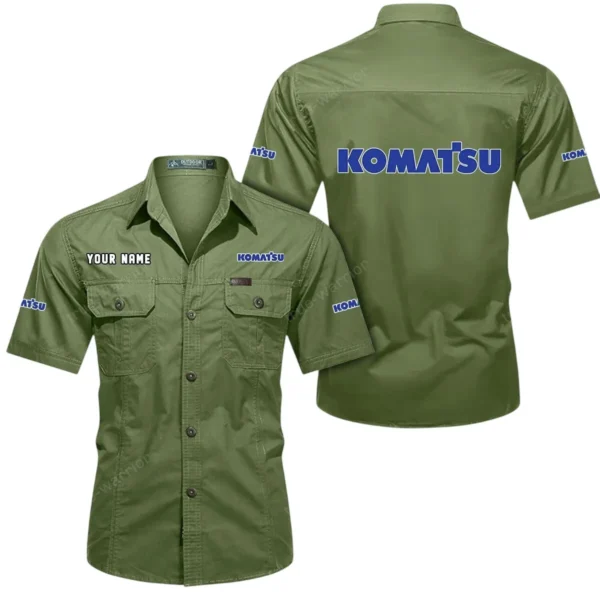 Earth Mover Exclusive Logo Short Sleeved Shirt, Gift For Earth Mover Enthusiasts CAR444 - Fruit Green