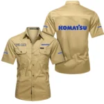 Construction Beast Exclusive Logo Short Sleeved Shirt, Gift For Construction Beast Enthusiasts CAR444 - Khaki