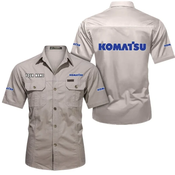 Worksite Legend Exclusive Logo Short Sleeved Shirt, Gift For Worksite Legend Enthusiasts CAR444 - Beige
