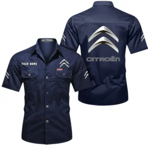 Compact Hatchback Exclusive Logo Short Sleeved Shirt, Gift For Compact Hatchback Enthusiasts CAR444 - Dark Blue