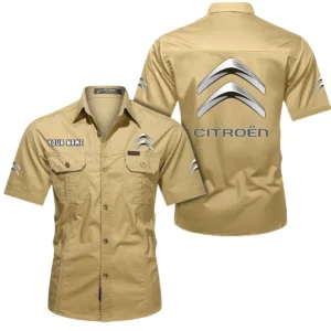 Small SUV Exclusive Logo Short Sleeved Shirt, Gift For Small SUV Lovers CAR444 - Khaki
