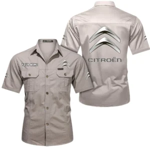 Commuter Vehicle Exclusive Logo Short Sleeved Shirt, Gift For Commuter Vehicle Lovers CAR444 - Beige