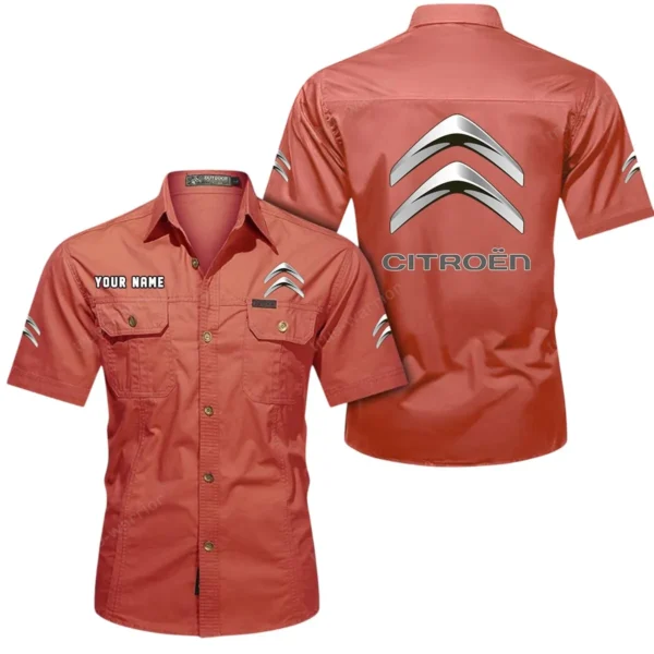 Mid-Size Car Exclusive Logo Short Sleeved Shirt, Gift For Mid-Size Car Lovers CAR444 - Red