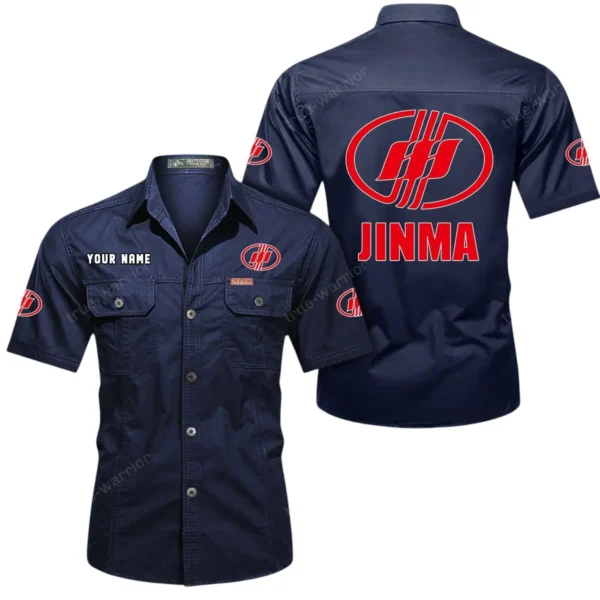 Mini Agricultural Tractor Exclusive Logo Short Sleeved Shirt, Gift For Mini Agricultural Tractor Enthusiasts CAR444 - Dark Blue