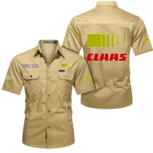 Agro Machine Exclusive Logo Short Sleeved Shirt, Gift For Agro Machine Lovers CAR444 - Khaki