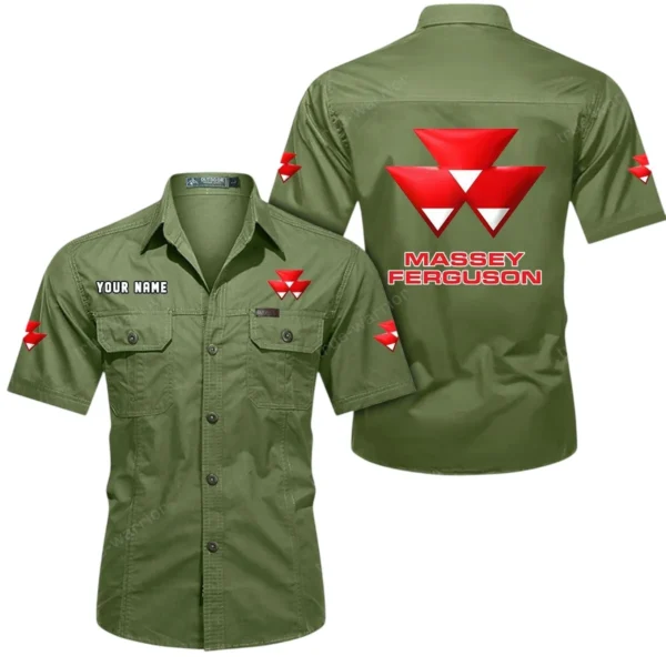 Powergrow Machines Exclusive Logo Short Sleeved Shirt, Gift For Powergrow Machines Enthusiasts CAR444 - Fruit Green