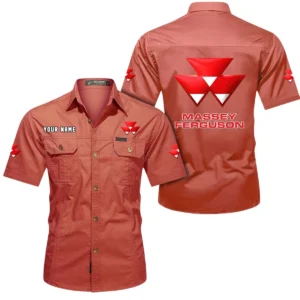 Ruralforce Tractors Exclusive Logo Short Sleeved Shirt, Gift For Ruralforce Tractors Enthusiasts CAR444 - Red