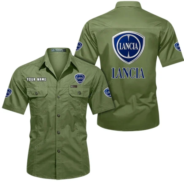 Lusso Cars Exclusive Logo Short Sleeved Shirt, Gift For Lusso Cars Enthusiasts CAR444 - Fruit Green