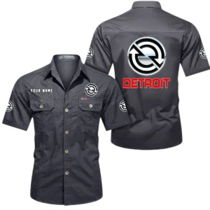 TurboDrive Engines Exclusive Logo Short Sleeved Shirt, Gift For TurboDrive Engines Enthusiasts CAR444 - Gray