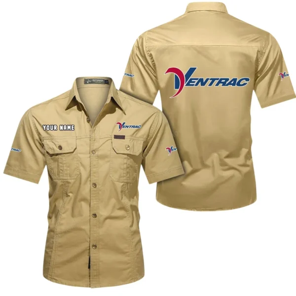 TerrainMaster Machine Exclusive Logo Short Sleeved Shirt, Gift For TerrainMaster Machine Lovers CAR444 - Khaki