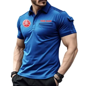 Off-Road Bike Exclusive Logo Pocket Polo Shirt, Gift For Off-Road Bike Enthusiasts CAR445 - Blue