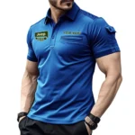 Motorbike Exclusive Logo Pocket Polo Shirt, Gift For Motorbike Lovers CAR445 - Blue