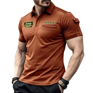 Outdoor Adventure Vehicle Exclusive Logo Pocket Polo Shirt, Gift For Outdoor Adventure Vehicle Enthusiasts CAR445 - Orange