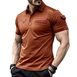Iconic Speed Machine Exclusive Logo Pocket Polo Shirt, Gift For Iconic Speed Machine Lovers CAR445 - Orange