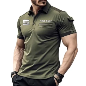 Modern Muscle Car Exclusive Logo Pocket Polo Shirt, Gift For Modern Muscle Car Lovers CAR445 - Green