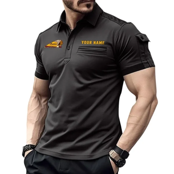 Cruiser Motorcycle Exclusive Logo Pocket Polo Shirt, Gift For Cruiser Motorcycle Enthusiasts CAR445 - Black