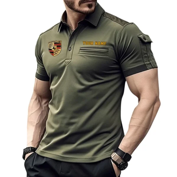 Turbo Sports Car Exclusive Logo Pocket Polo Shirt, Gift For Turbo Sports Car Enthusiasts CAR445 - Green