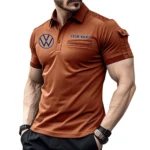 Hatchback Auto Exclusive Logo Pocket Polo Shirt, Gift For Hatchback Auto Enthusiasts CAR445 - Orange