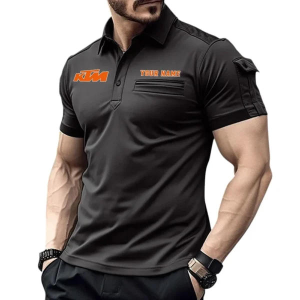 Trail Rider Bike Exclusive Logo Pocket Polo Shirt, Gift For Trail Rider Bike Enthusiasts CAR445 - Black