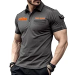 Extreme Terrain Bike Exclusive Logo Pocket Polo Shirt, Gift For Extreme Terrain Bike Lovers CAR445 - Gray