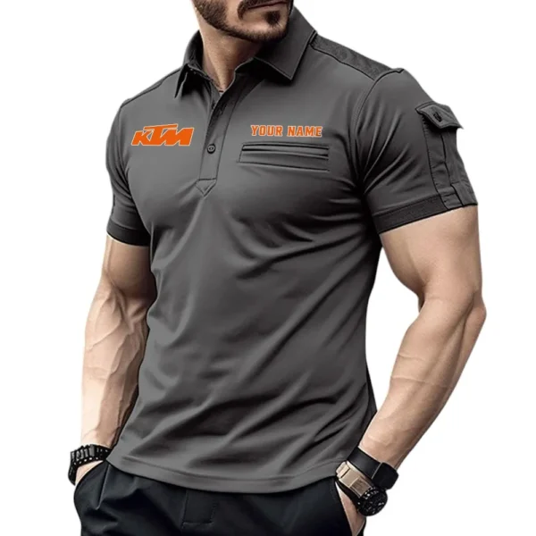 Extreme Terrain Bike Exclusive Logo Pocket Polo Shirt, Gift For Extreme Terrain Bike Lovers CAR445 - Gray