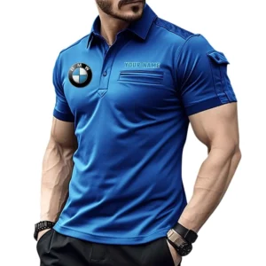 Urban Luxury Auto Exclusive Logo Pocket Polo Shirt, Gift For Urban Luxury Auto Enthusiasts CAR445 - Blue